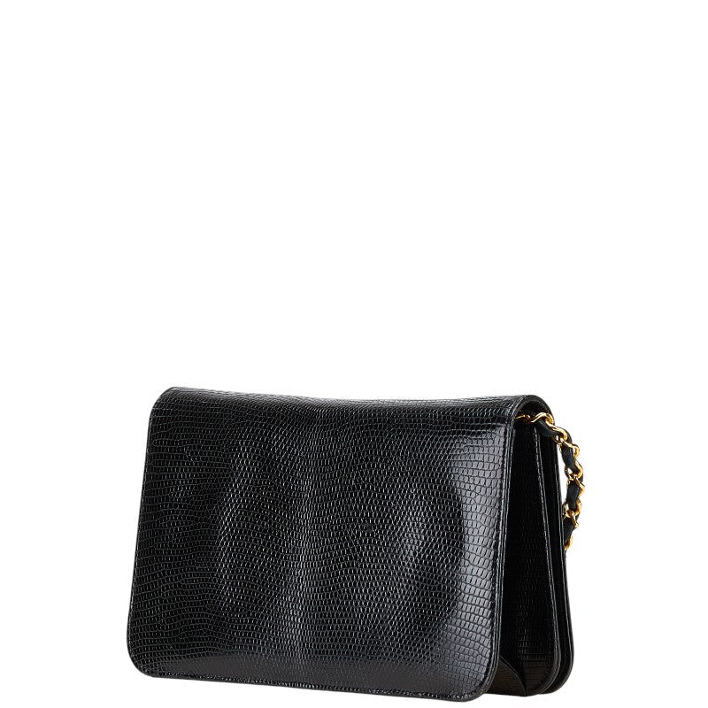 Chanel Coco Mark Lizard Chain Shoulder Bag
