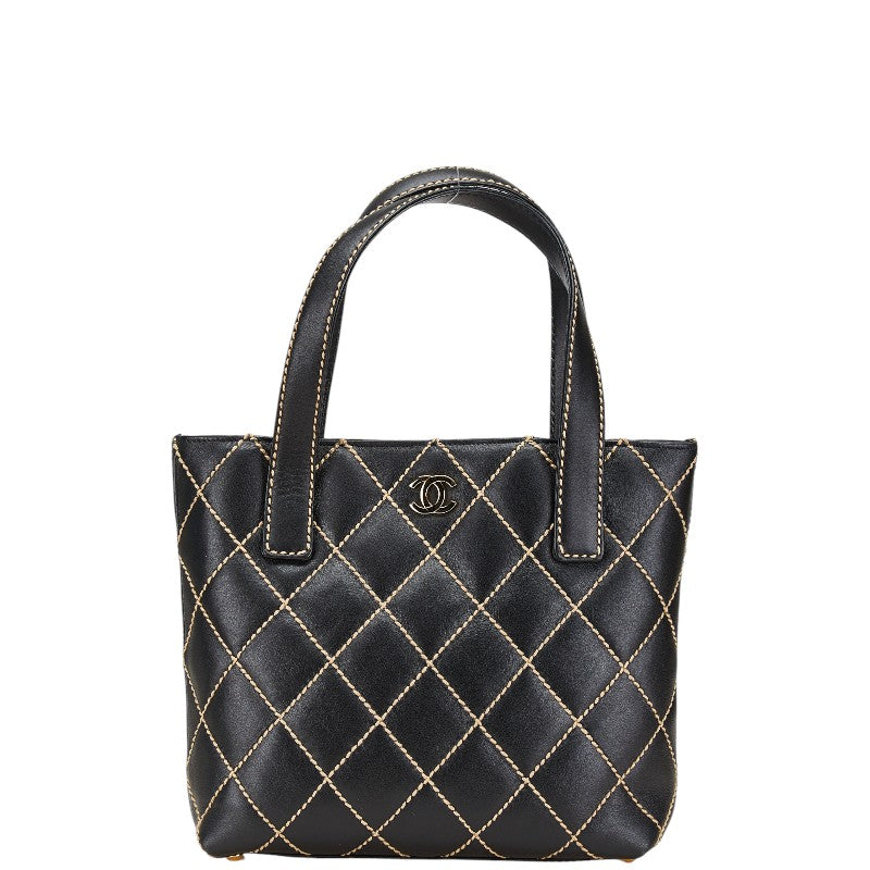 Chanel Coco Mark Wild Stitch Lambskin Tote Bag