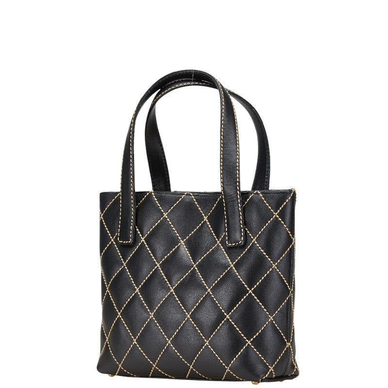 Chanel Coco Mark Wild Stitch Lambskin Tote Bag