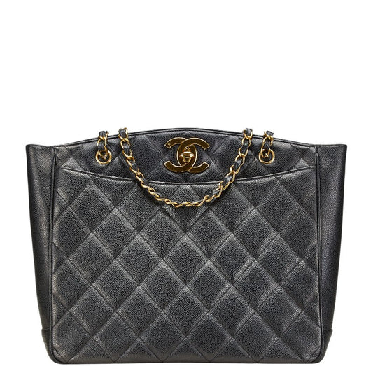 Chanel Coco Mark Matelasse Caviar Skin Shoulder Bag
