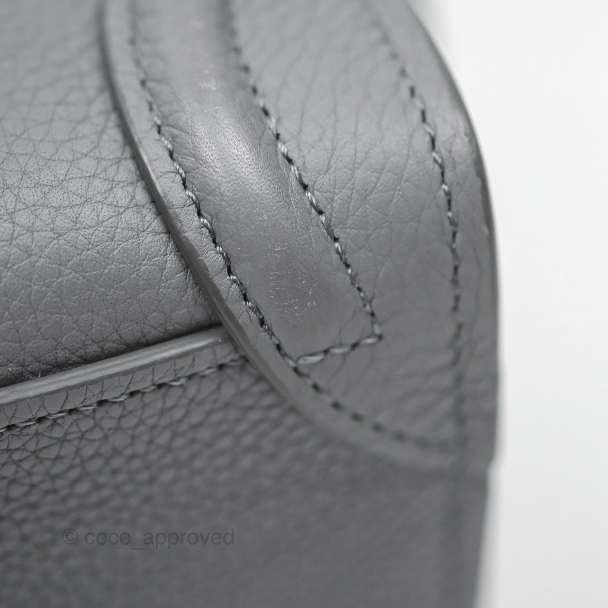 Celine Nano Luggage Bag Grey Drummed Calfskin