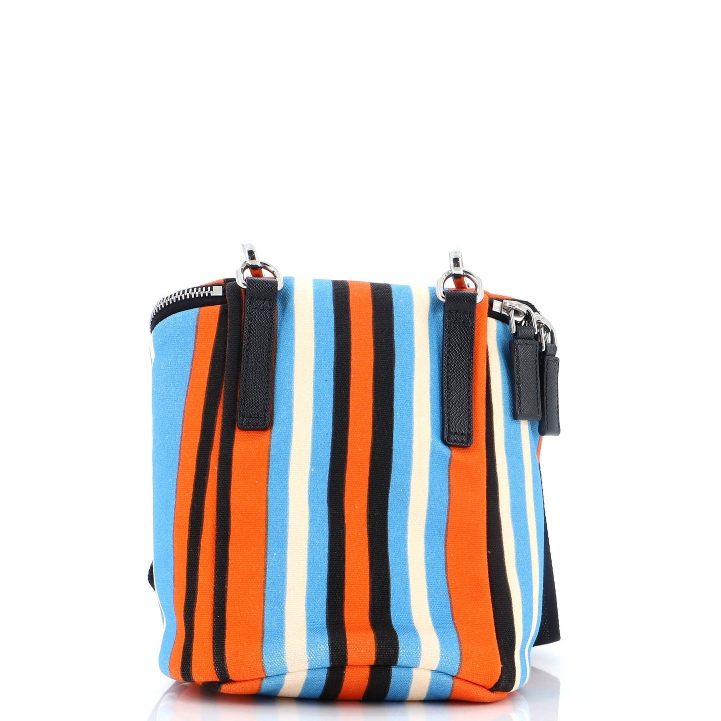 Zipped Triangle Crossbody Bag Printed Canvas