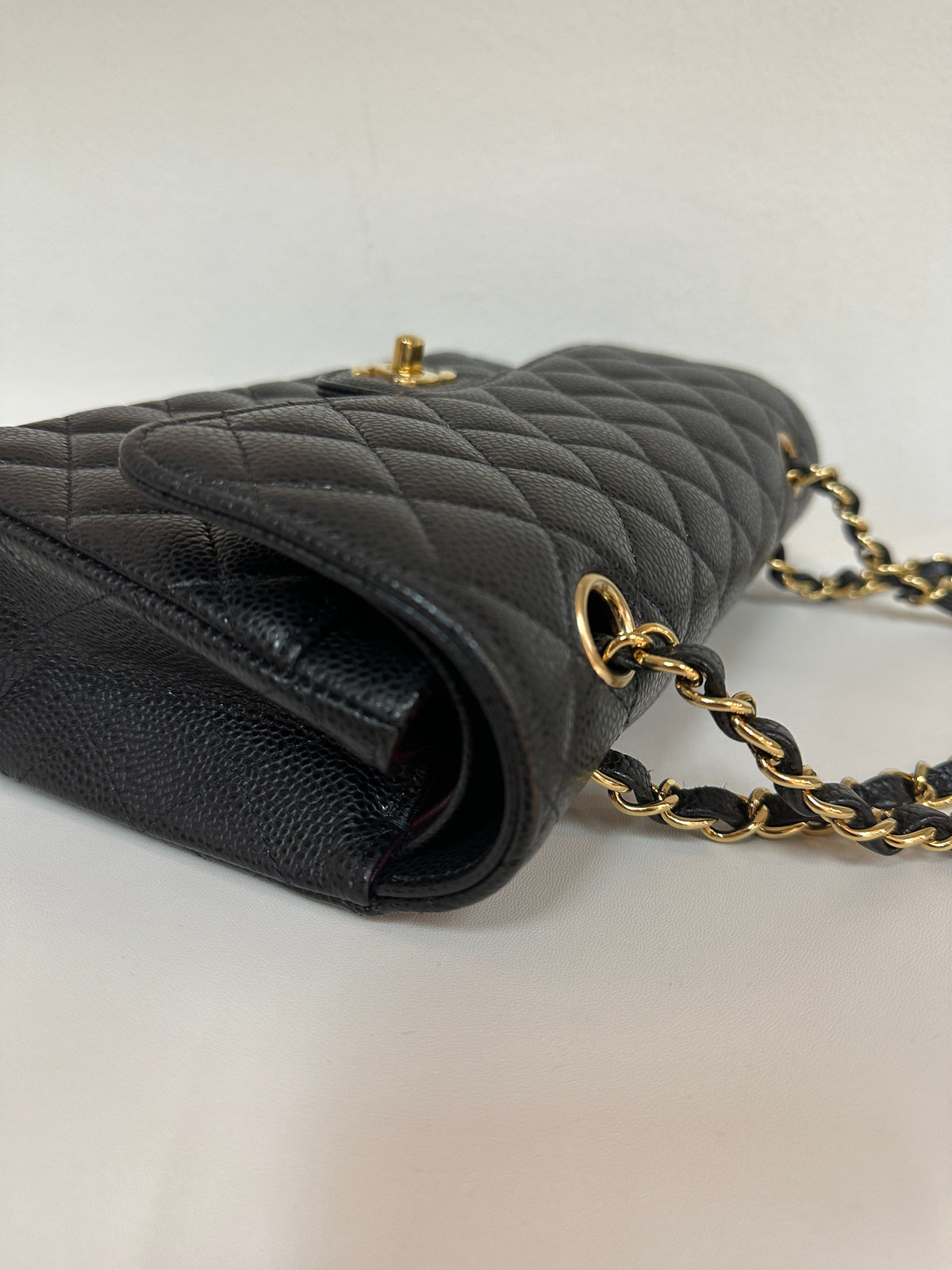 Chanel Small Classic Quilted Caviar Double Flap Bag Black