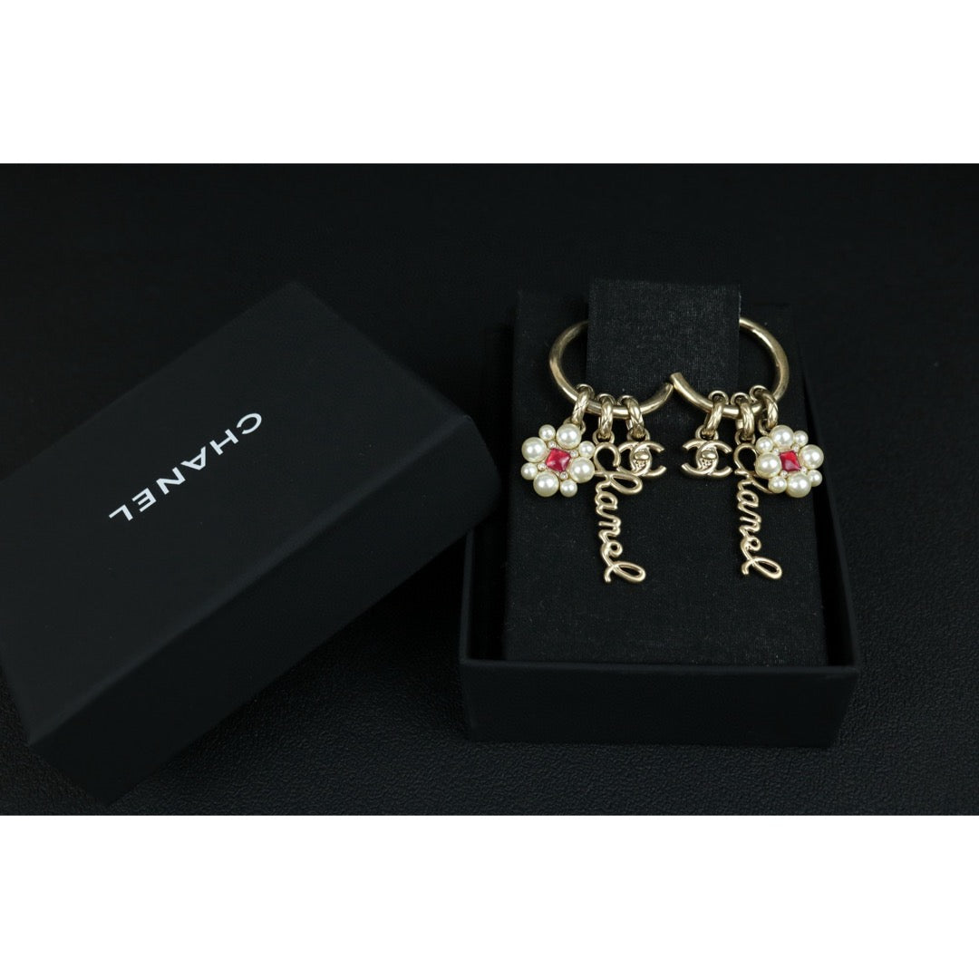 Excellent（Rank SA）｜ CHANEL Coco Mark Flowers Pearl Earrings｜X25030105