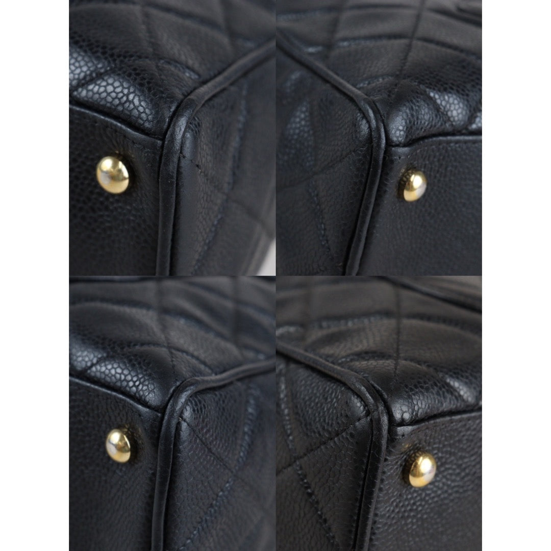 Rank AB ｜ CHANEL Caviar Skin Bowling Bag Black｜V23080315