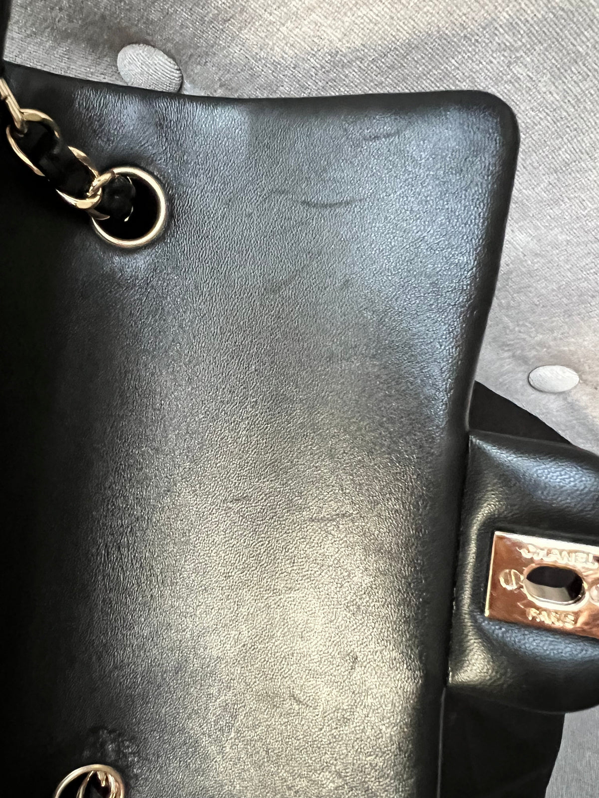 Chanel Mini Rectangular Classic Flap in Black Lambskin