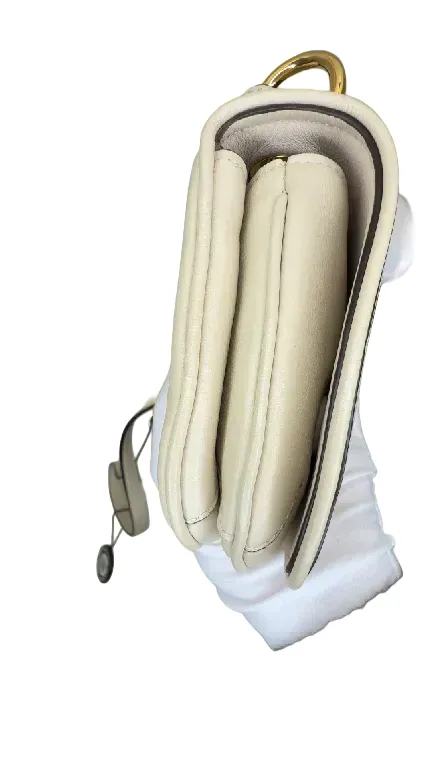 GUCCI Roxy Calfskin Web Mini Blondie Shoulder Bag White A- A-