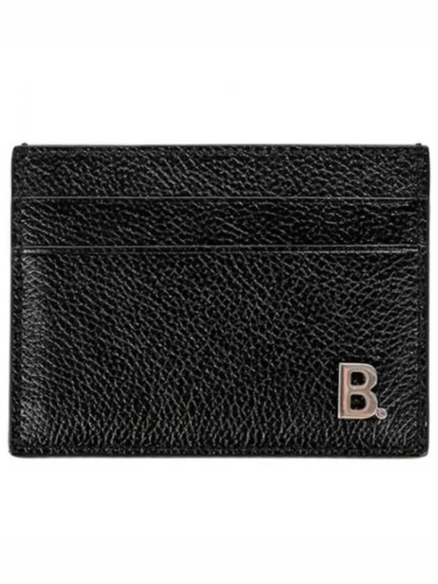 Luxury Balenciaga  BB Logo Card Wallet Black