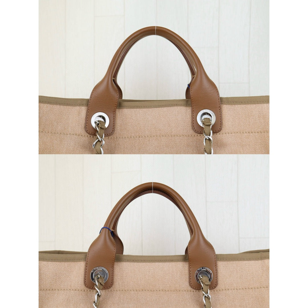 Very Good ( Rank A)｜ CHANEL Canvas Tote Bag Pink Large Made In 2017 Year｜W24121001