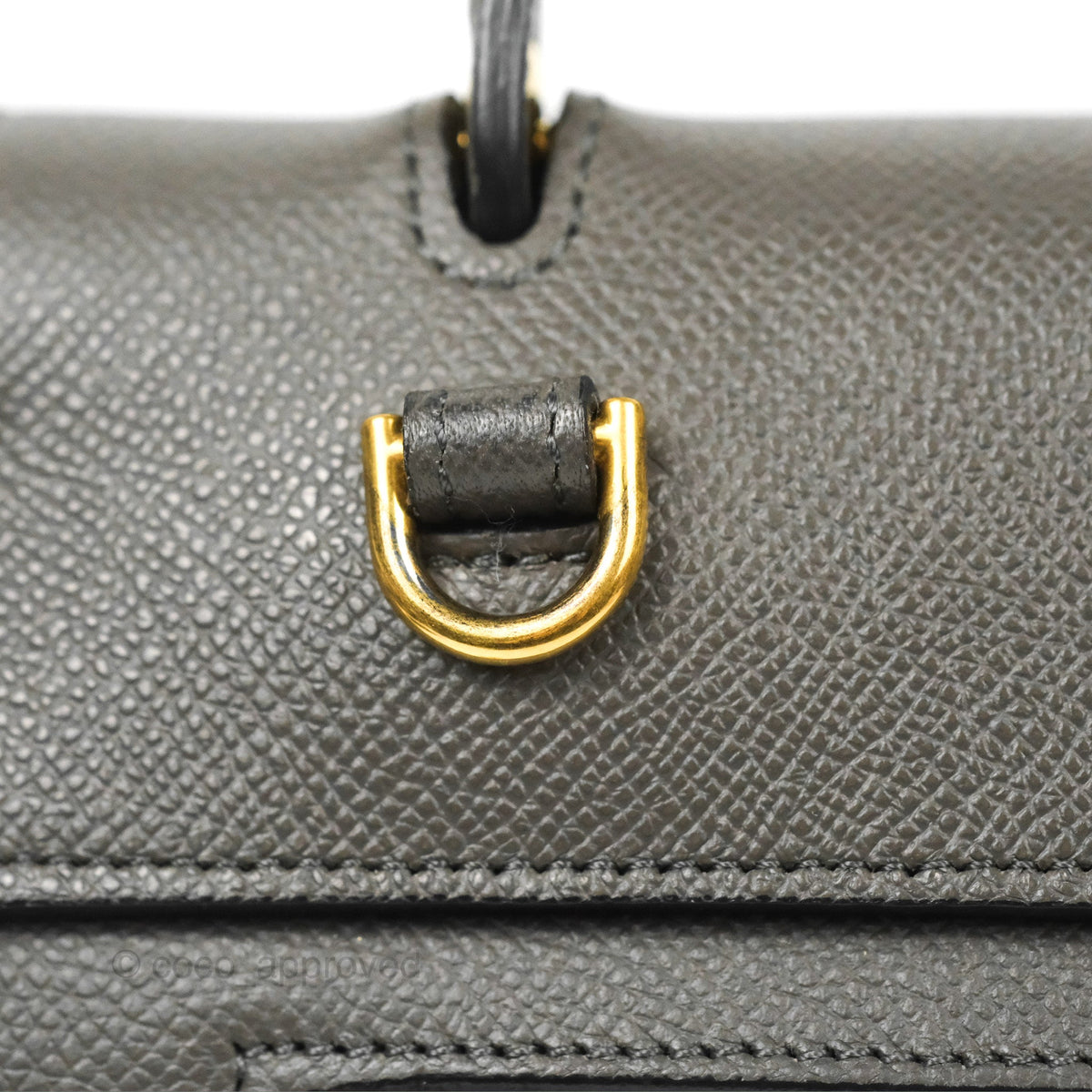 Celine Micro Belt Bag Grey Grained Calfskin Gold Hardware