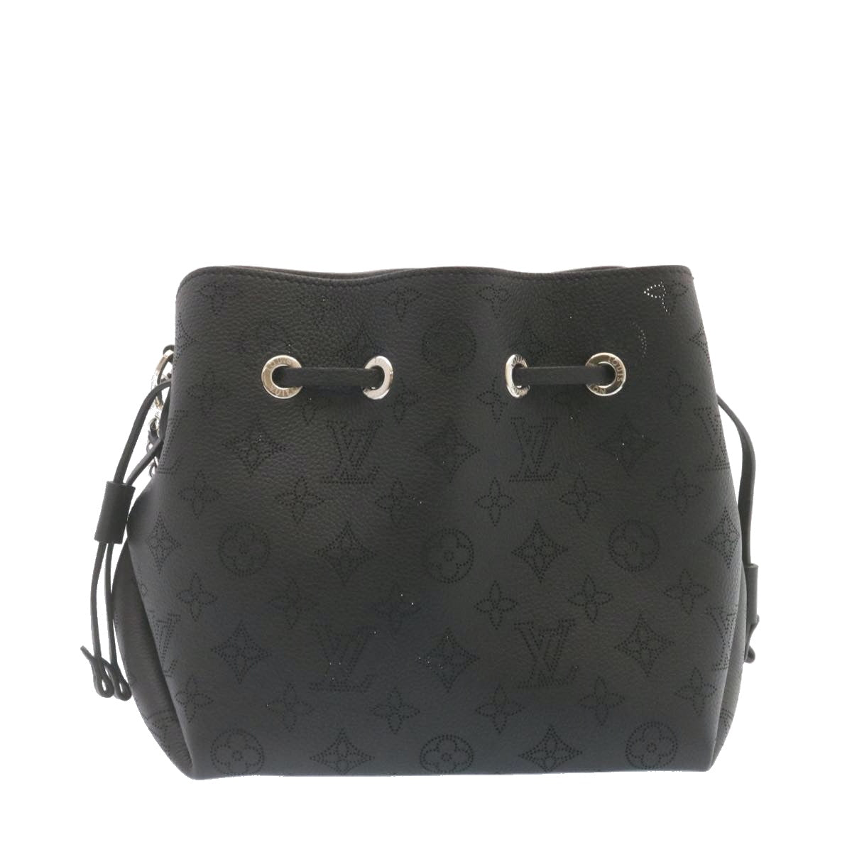 LOUIS VUITTON Monogram Mahina Bella Shoulder Bag Black M57070 LV  25402A