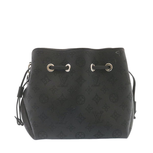 LOUIS VUITTON Monogram Mahina Bella Shoulder Bag Black M57070 LV  25402A
