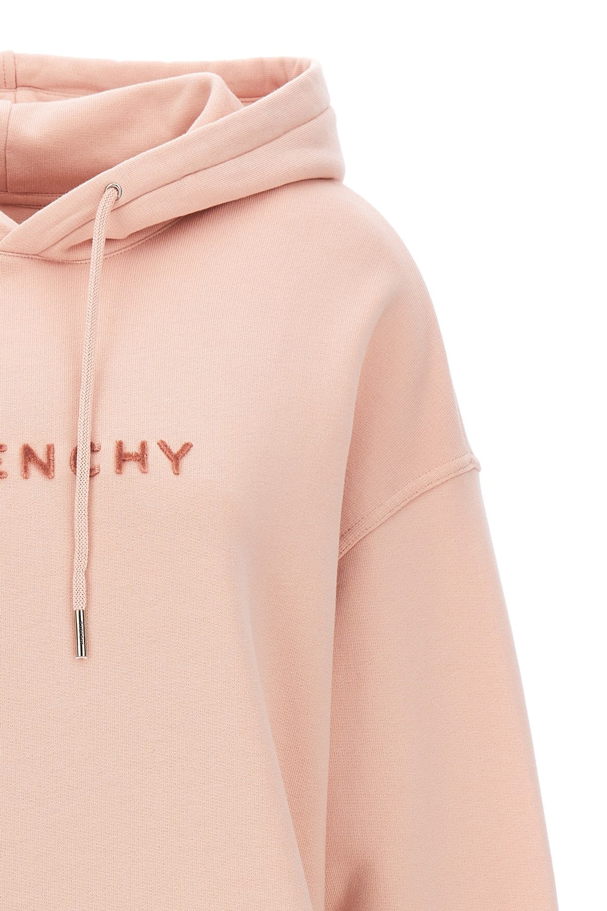 Givenchy Women Flocked Logo Hoodie