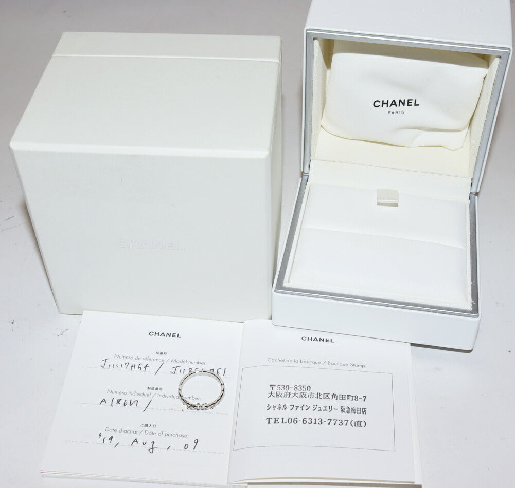 Chanel Coco Crush Pt950 Diamond Ring Size 10.5
