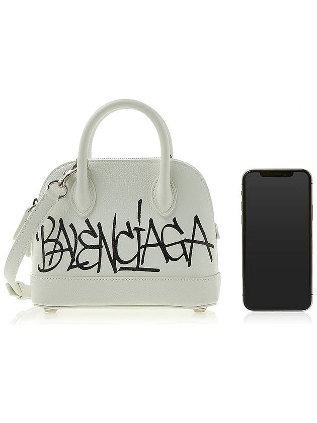 Luxury Balenciaga  Ville Graffiti Tote Bag White