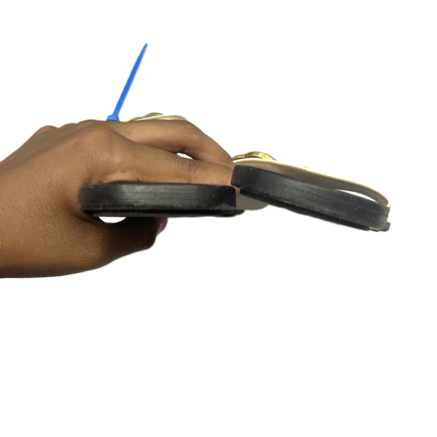 Black & Cream Sandals Luxury Designer By Gucci, Size: 9.5