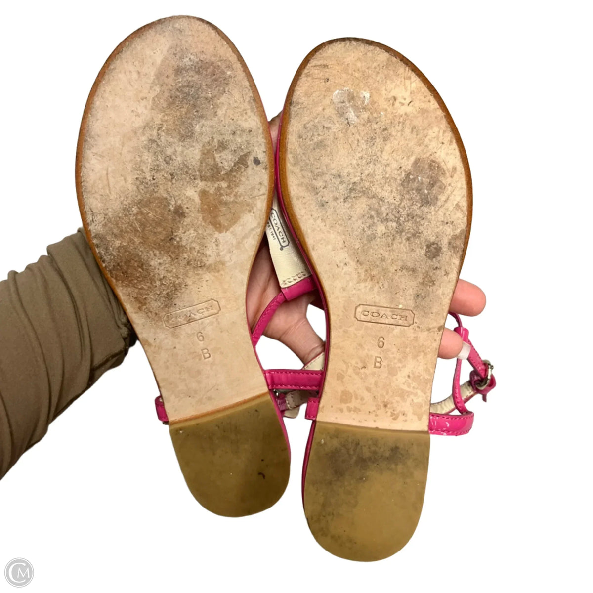 Sandals Designer By Coach In Pink, Size: 6