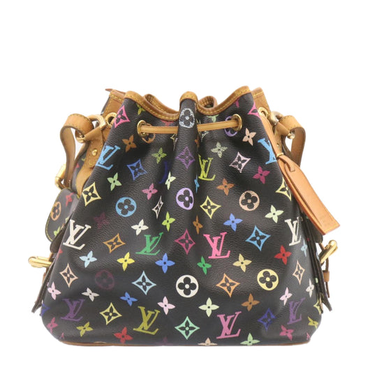 LOUIS VUITTON Monogram Multicolor Noe Shoulder Bag Black M42230 LV  25728A