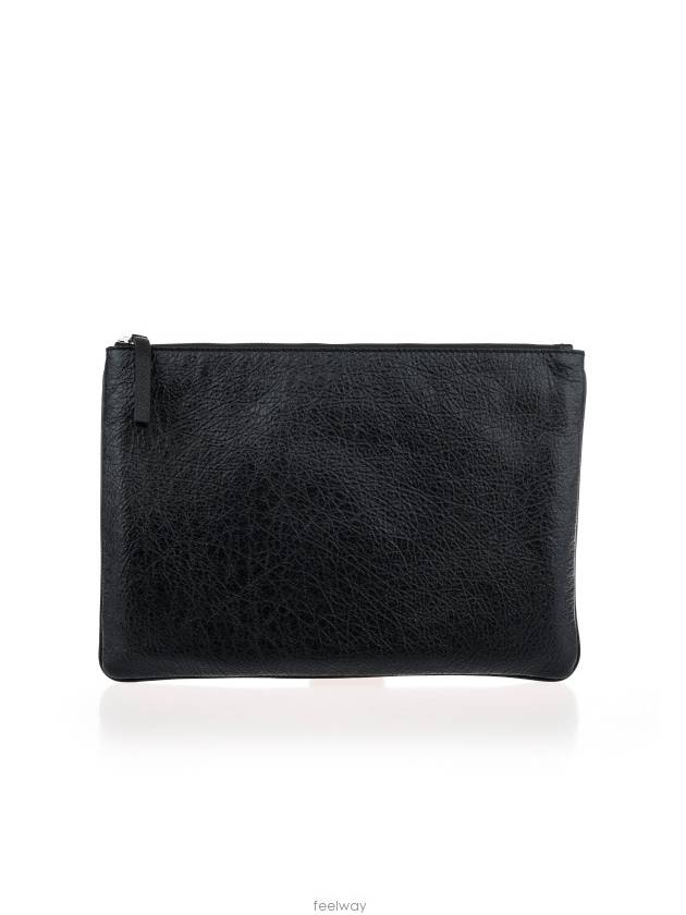 Luxury Balenciaga  I Love Techno Clutch Bag Black