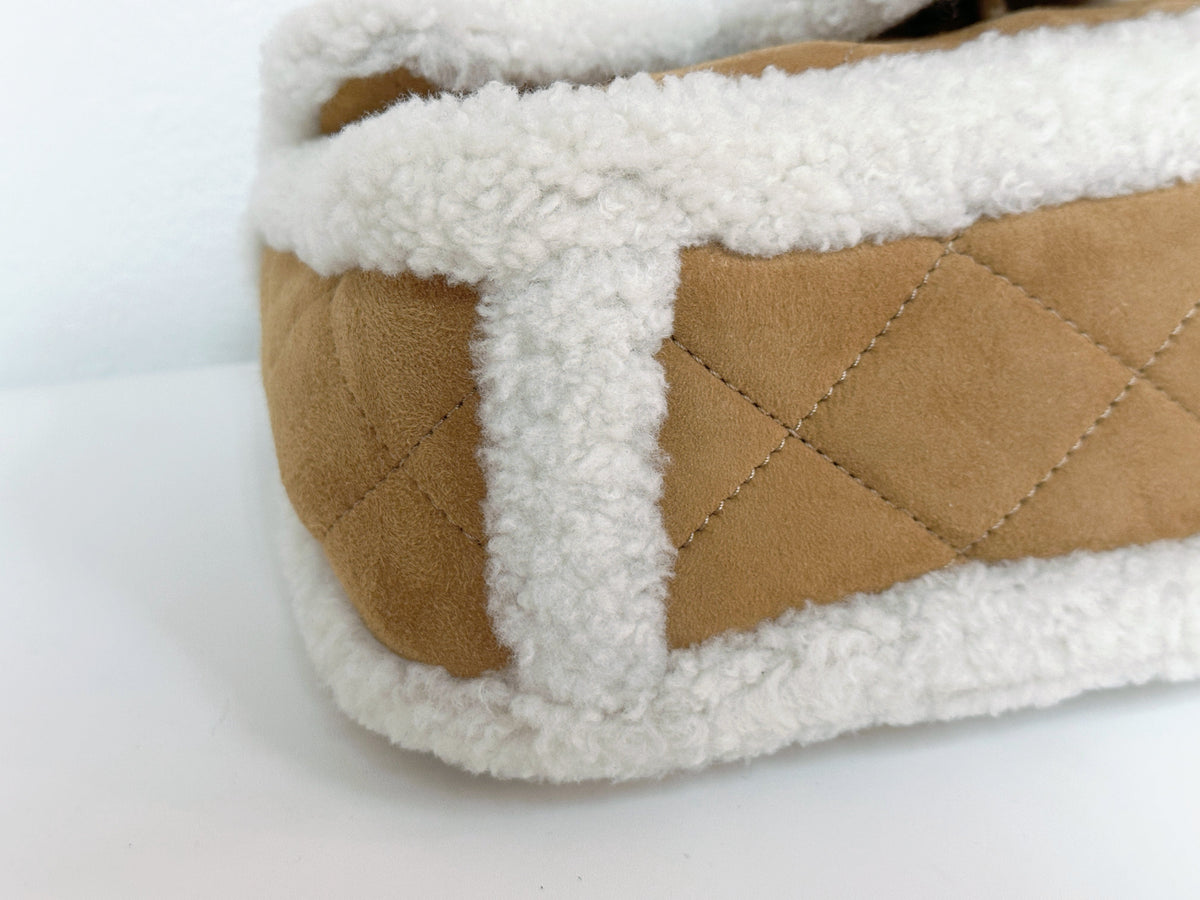 Chanel Medium Shearling Coco Neige Flap  holo card 264