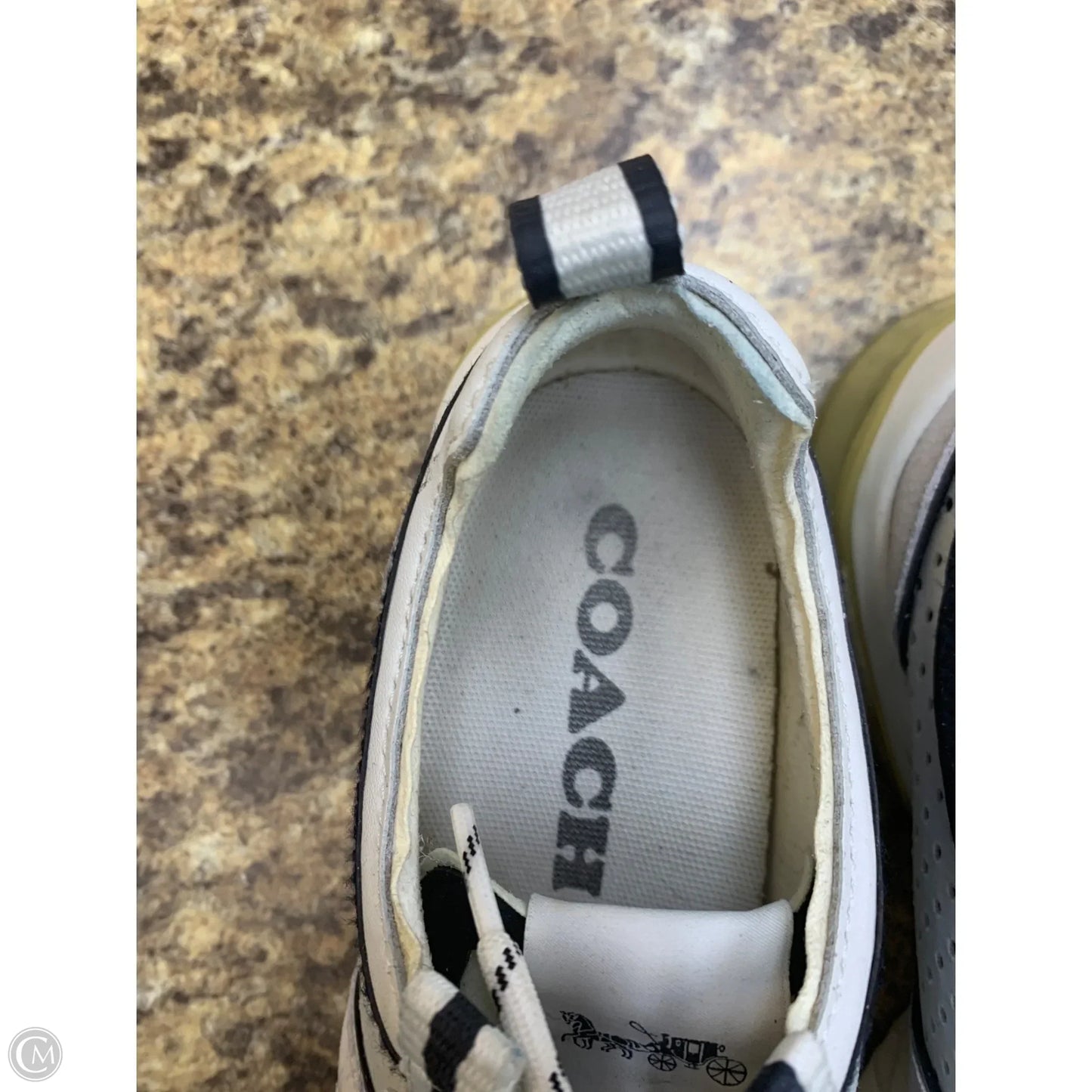 Shoes Designer By Coach In Blue & White, Size: 6.5