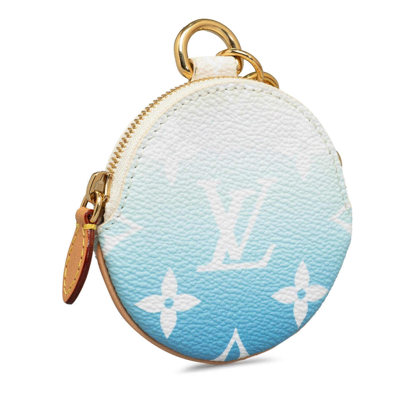 Blue Louis Vuitton Monogram Giant By The Pool Multi Pochette Lanyard Key Holder Coin Pouch