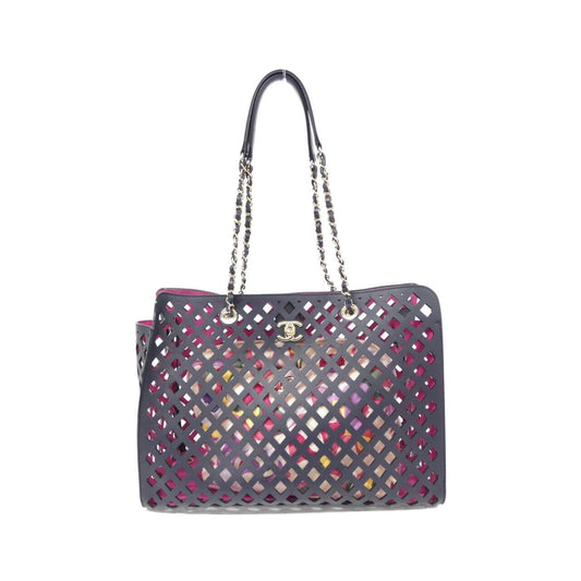 Chanel AS2377 Punching Calf Canvas Bag