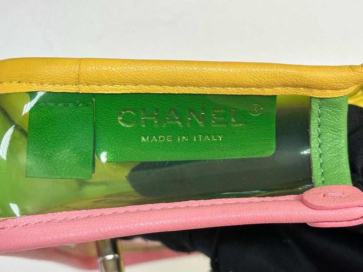 Chanel Yellow Coco Splash PVC Small Flap Bag holo 2589