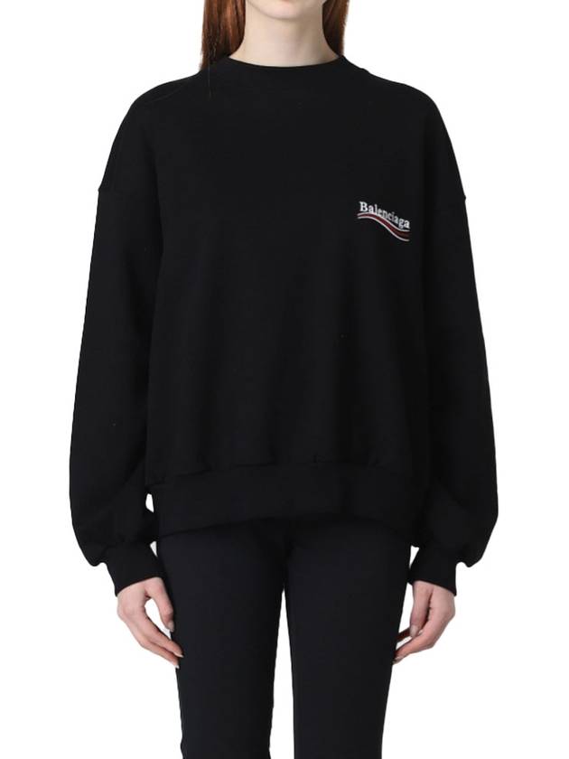 Luxury Balenciaga  Political Campaign Regular Fit Sweatshirt Black