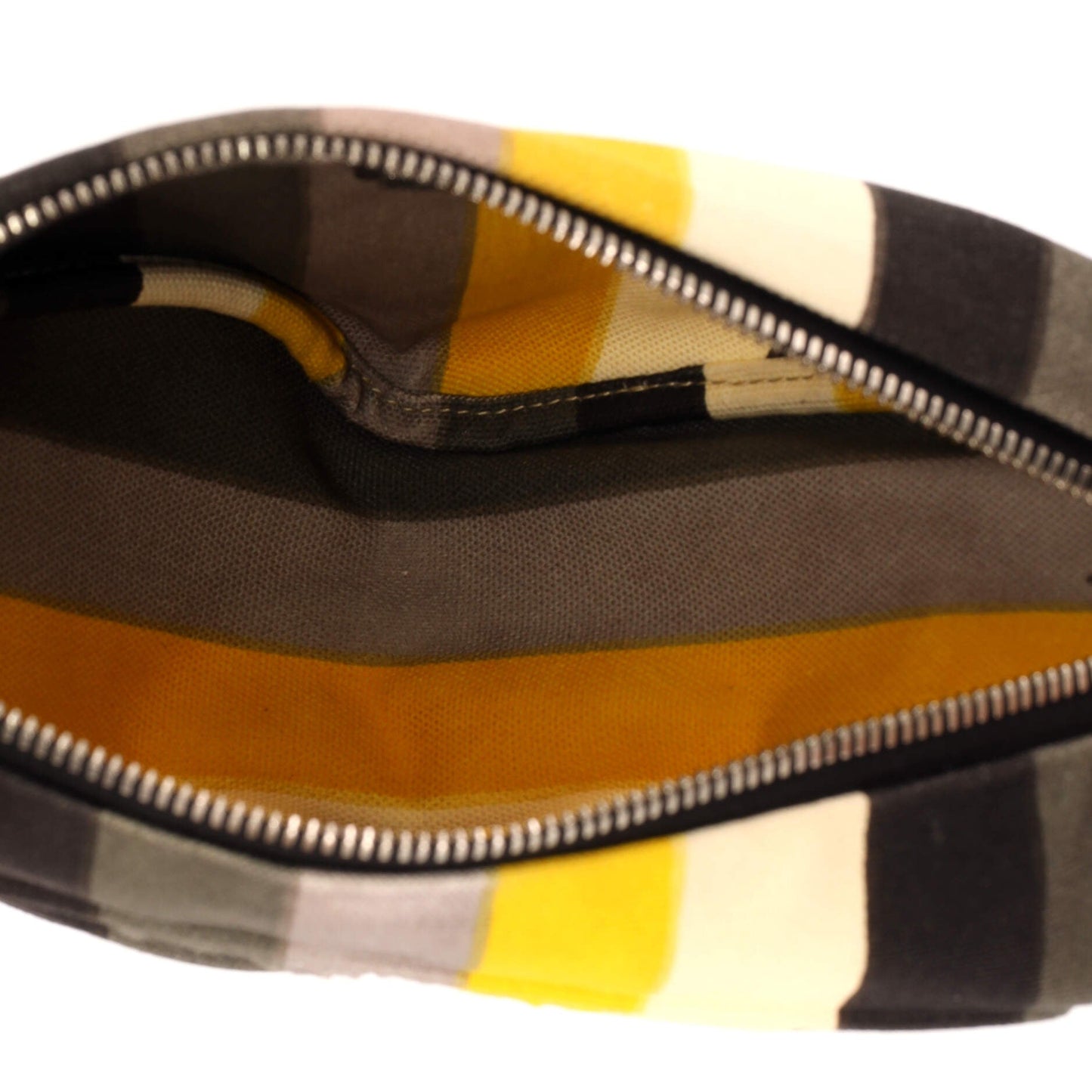 Triangle Logo Zip Crossbody Bag Printed Canvas Small