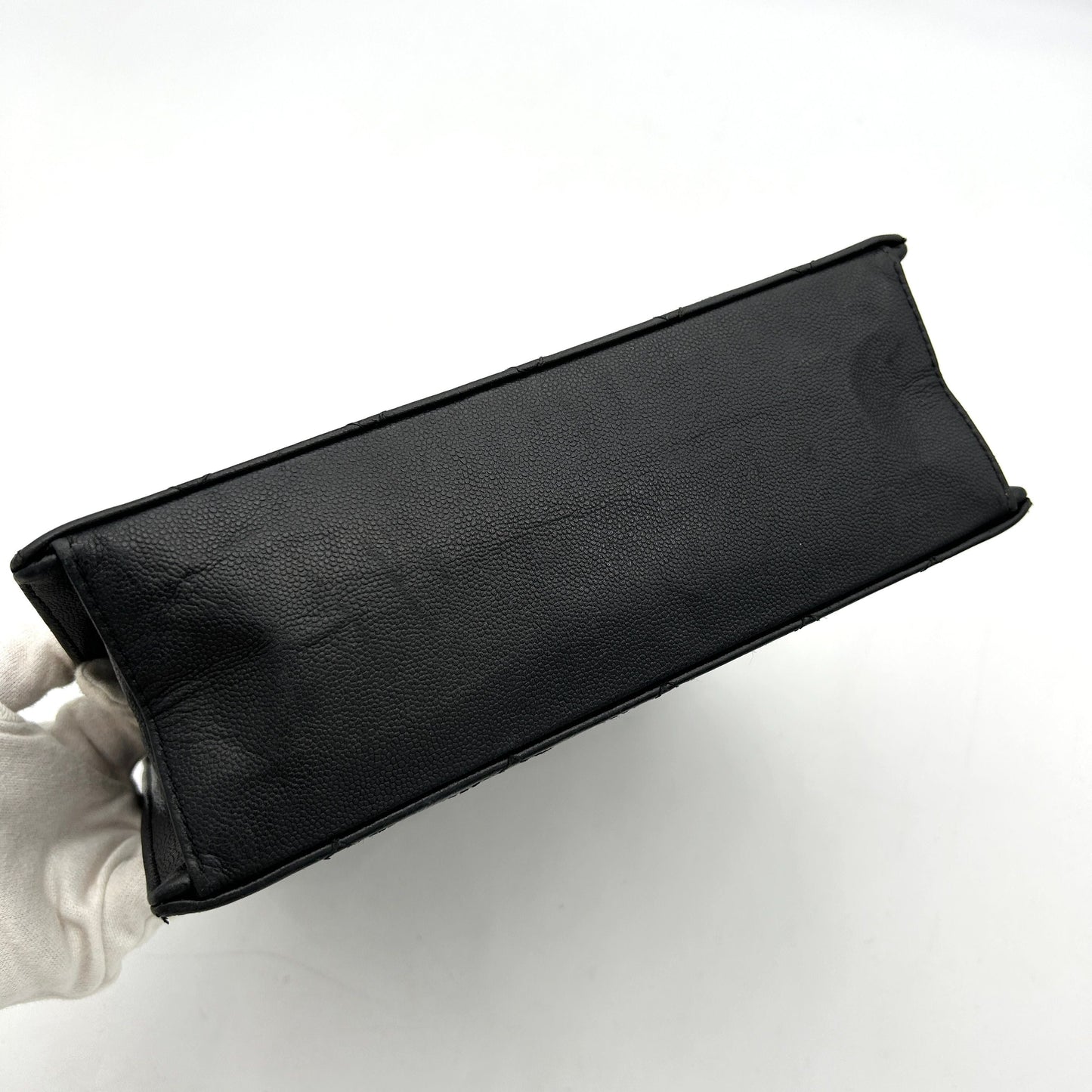 Chanel Patent Quilted Top Handle Tote Black ch88180gs