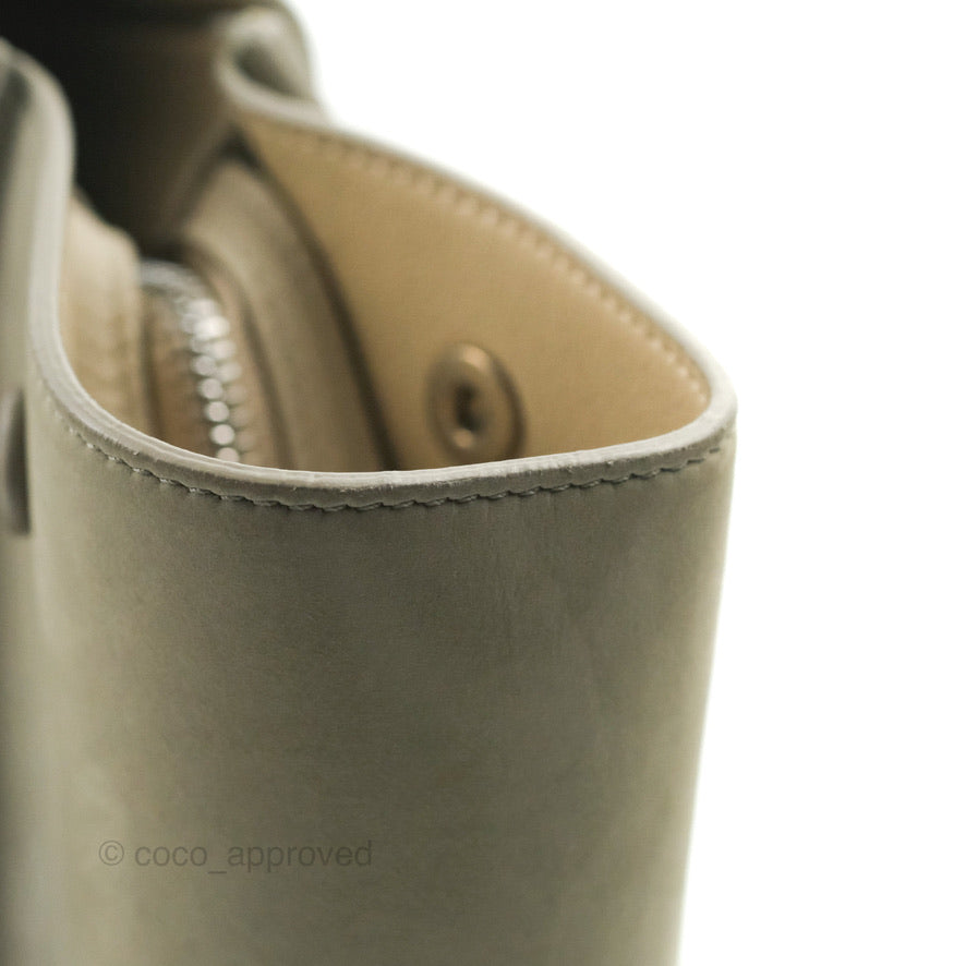 Celine Small Sleek Trapeze Beige Calfskin/Patent
