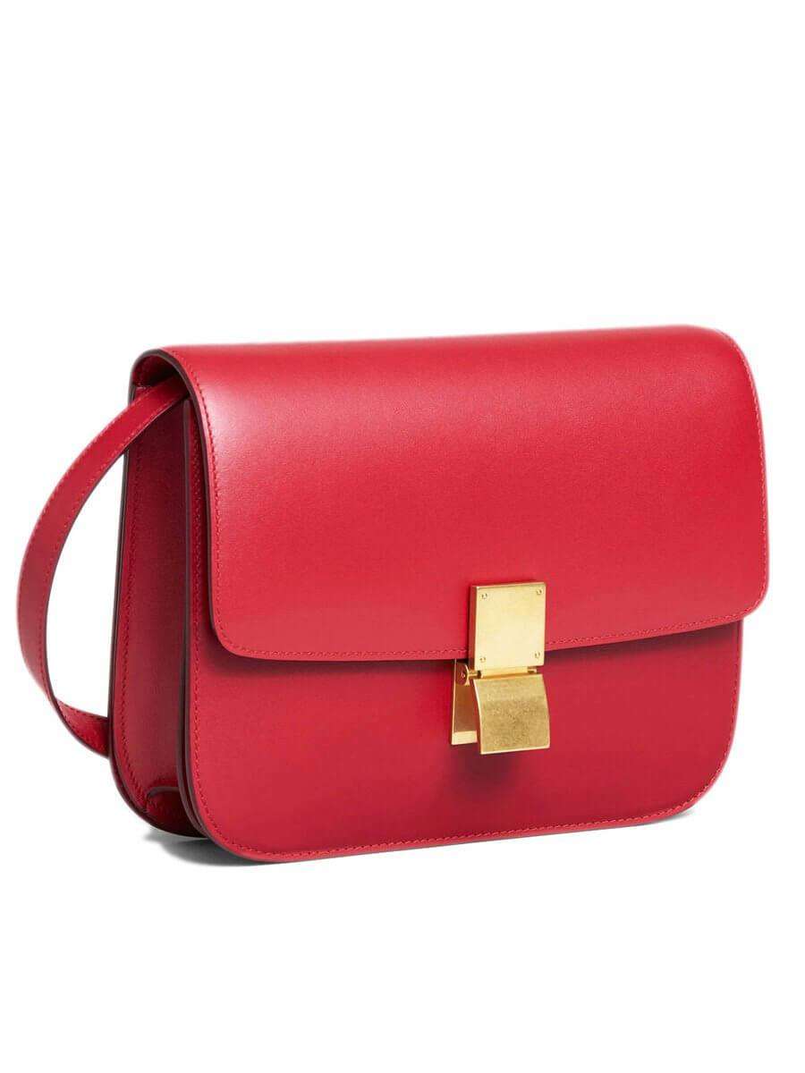 Medium Classic Bag In Red Box Calfskin