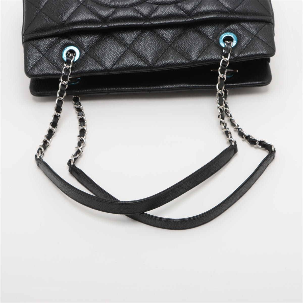 Chanel Matrasse Caviar S Tote Bag Coco Black Silver G  19th