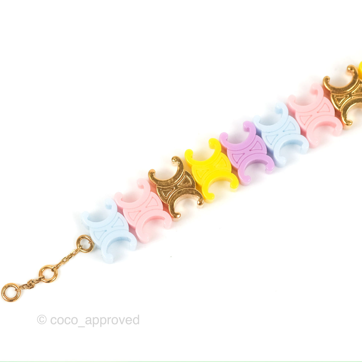 Celine Baby Bracelet in Brass with Gold Finish and Plexiglass