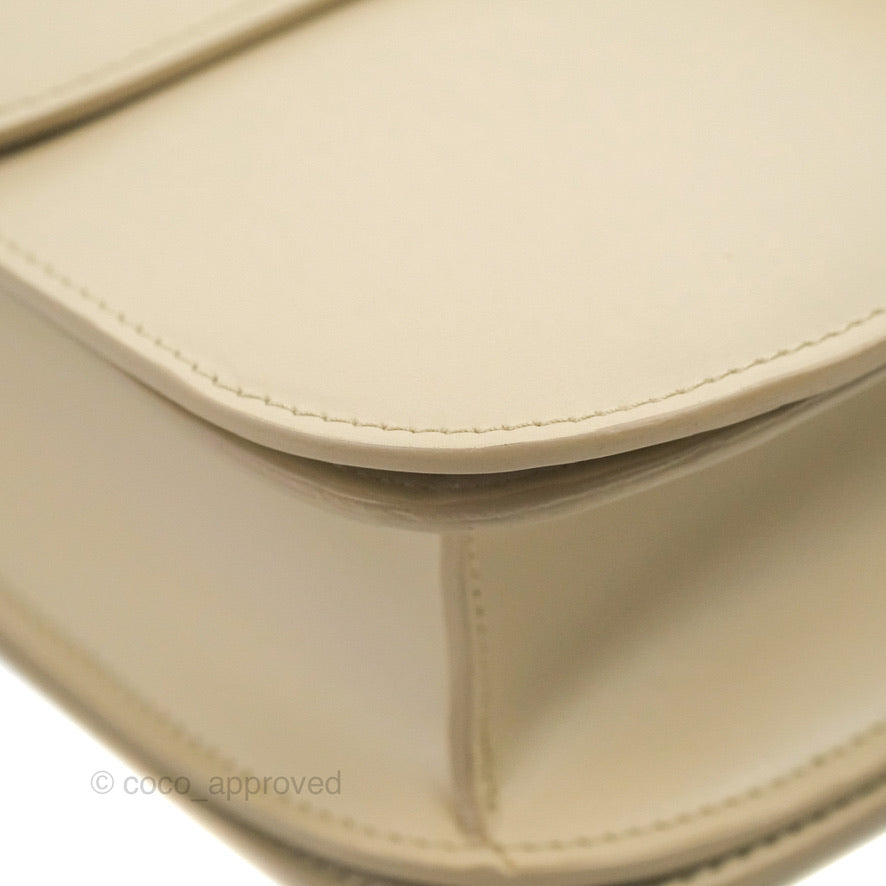 Celine Medium Classic Box Flap Ivory Calfskin