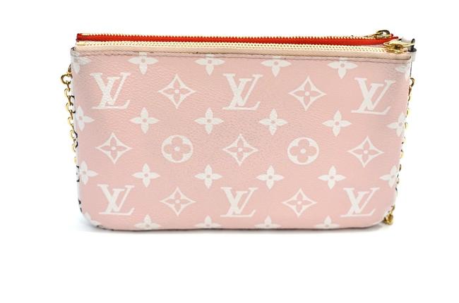 Louis Vuitton Pochette Giant Monogram Double Zip Red and Pink Coated Canvas Crossbody Bag