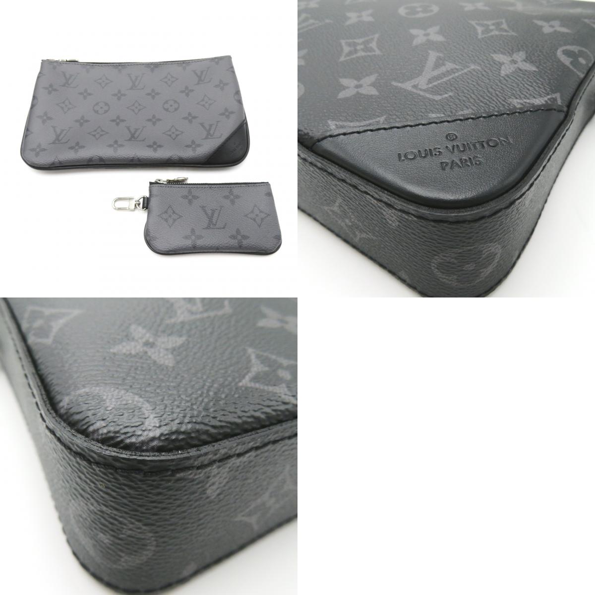 Louis Vuitton Trio Messengers Shoulder Bag PVC Coated Canvas Monogram Eclipse & Monogram Eclipse  Monogram Eclipse Black M69443
