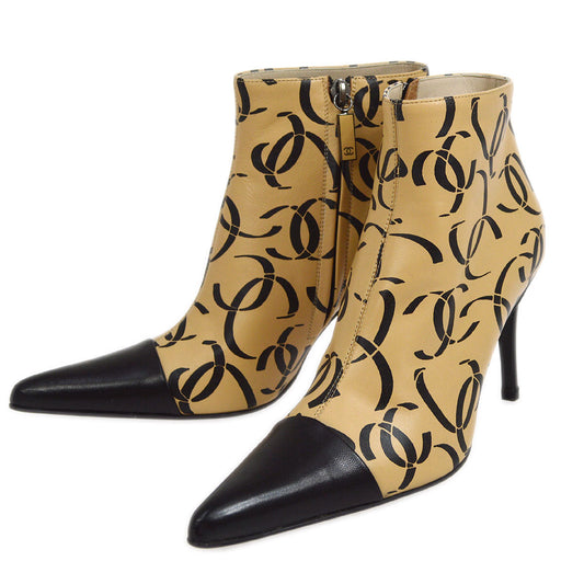 Chanel Fall 2000 Ankle Boots Shoes #37 1/2