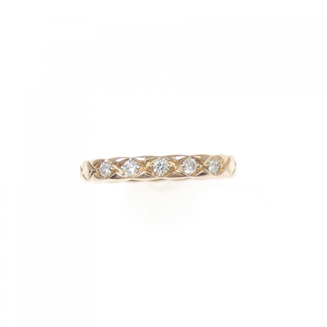 Chanel Coco Crush 750 Pink Gold Diamond Ring Size 7