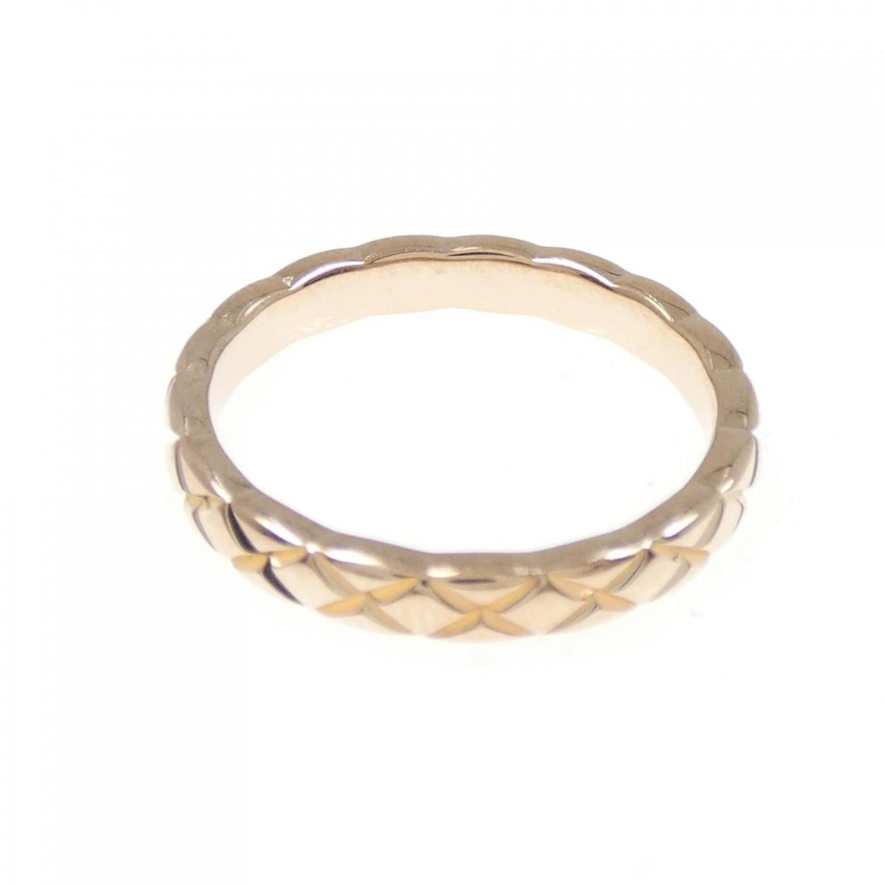Chanel Coco Crush 750 Pink Gold Diamond Ring Size 7