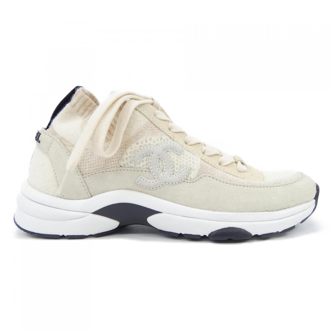 Chanel G38750B14071 Knit/Suede Calfskin Sneakers