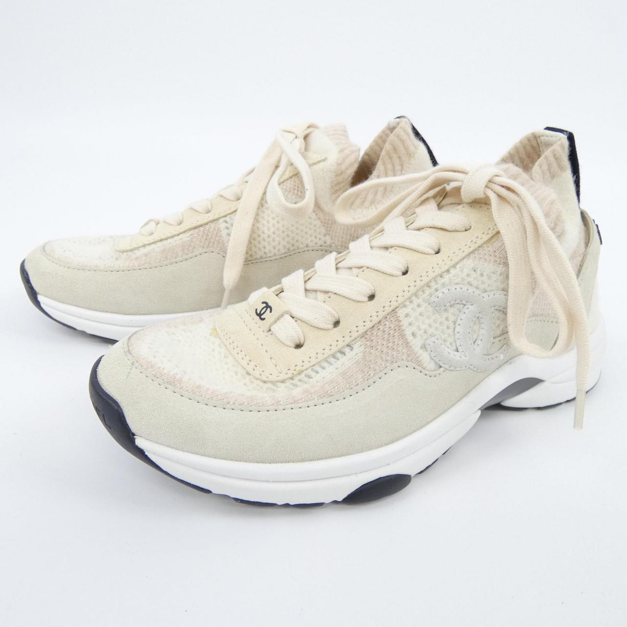 Chanel G38750B14071 Knit/Suede Calfskin Sneakers