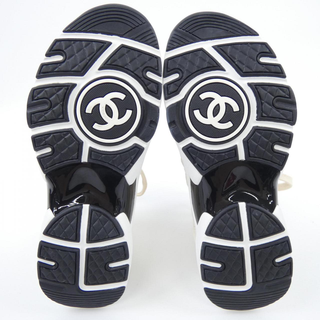 Chanel G38750B14071 Knit/Suede Calfskin Sneakers