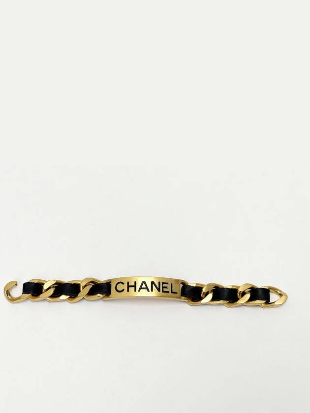 Initial Black Gold Chain Bracelet 4VCHA19600 Chanel