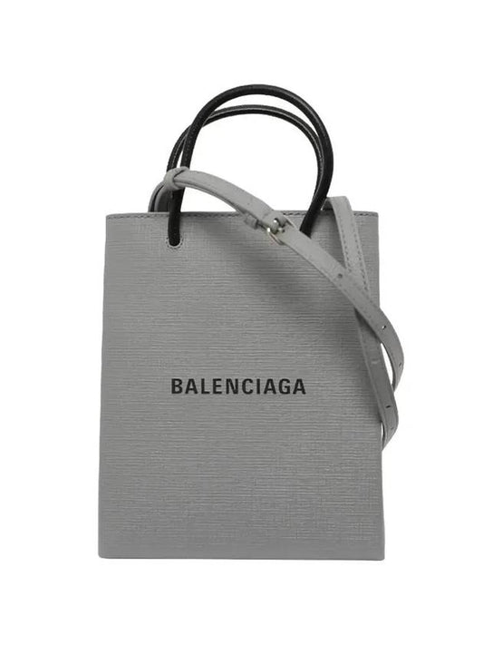 Luxury Balenciaga  Logo Top Handle Tote Bag Grey