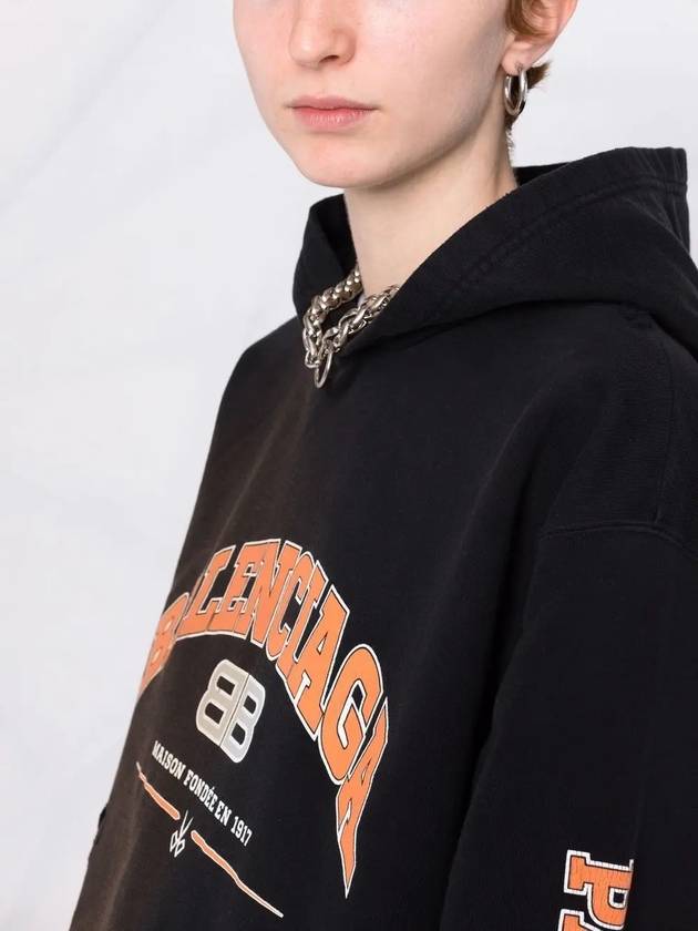 Luxury Balenciaga  BB Logo Hoodie Black
