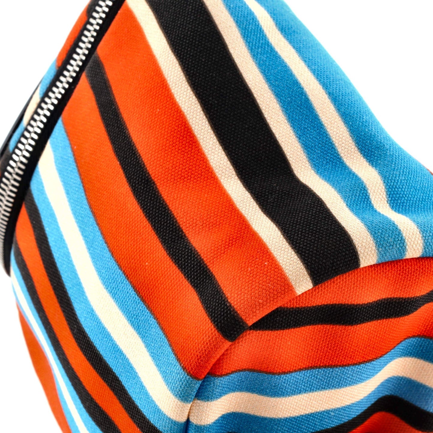 Zipped Triangle Crossbody Bag Printed Canvas