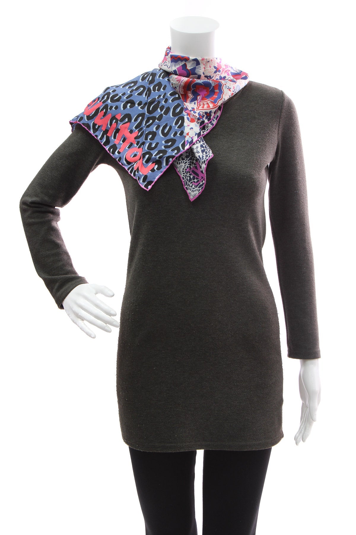 Bleu Lagoon Merveille Scarf with Vachetta Buckle