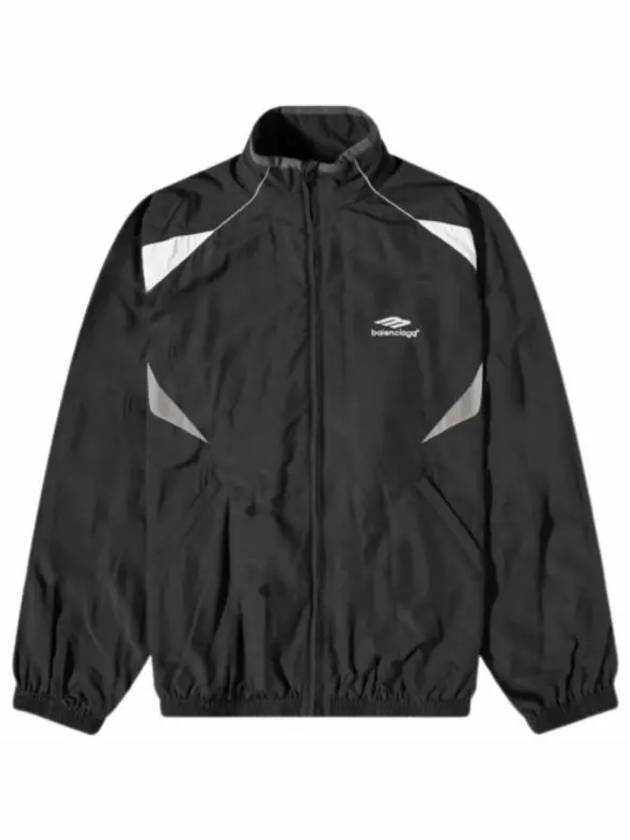 Luxury Balenciaga  3B Sports Icon Medium Fit Track Jacket Black